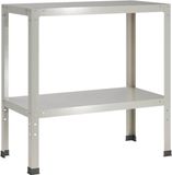 vidaXL Planttafel 100 x 40 x 80 cm Roestvrij staal zilver