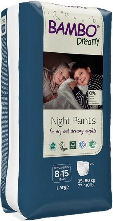 Bambo Nature Bambo Dreamy Nachtluierbroekjes 8 -15 jaar - 10 stuks