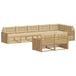 vidaXL - Buiten - bank - set - 8 - st - Wit - en - Beige - Polyester