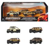 Matchbox Ontsnapping uit de woestijn, set van 4 metalen voertuigen (schaal 1:64) uit de film, verzamelset