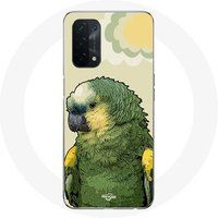 Maniacase Etui voor Oppo A74 Amazone papegaaien groen