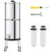 Système de filtration d'eau par gravité sans marque - Modèle de comptoir - Inox - Capacité 16,3 L
