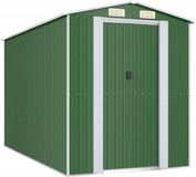 vidaXL Tuinschuur 192x357x223 cm gegalvaniseerd staal groen