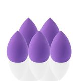 G4GADGET 5 stuks paarse make-upsponzen, niet-latex foundation schoonheidsmixers, zachte make-upspons set voor vloeistof, crème en poeder, nat en droog gebruik, vlekkeloze toepassing voor alle