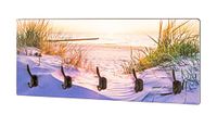 HAKU Wandkapstok motief, zwart, MDF, metaal - Maat: B 70 x H 30x D 7 cm, Stijl: Modern
