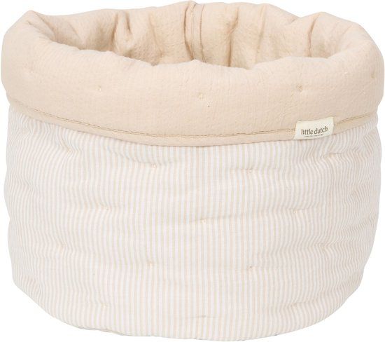 Little Dutch Pure Commodemandje Groot - Soft Beige Streep