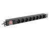 Lanberg PDU-08F-0200-BK 1U Zwart