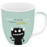 H:PPY life 74736 Koffiemok, porselein, 40 cl, beker met spreuk, grappig cadeau