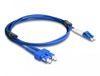 Delock 87923 InfiniBand en Glasvezelkabel 2 m LC SC Bleu