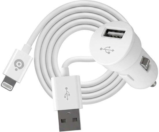 Bigben Connected Mini Car Charger 1A Lightning Connector White