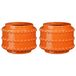 Mica Decorations Pot - 2x - boaz - gebobbeld - oranje - 16.5 x 21 cm