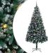 vidaXL Kunstkerstboom Groen 240 cm PVC Staal Kunststof