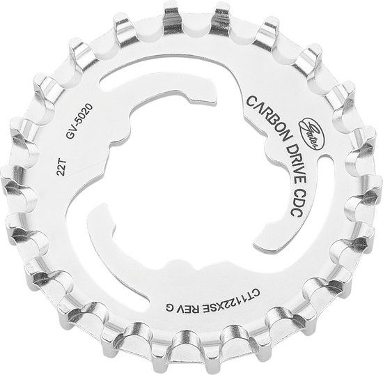Achtertandwiel Gates Carbon Drive CDN Shimano/Sram SureFit RVS 22T Silver