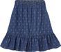 Vertbaudet Halflange rok met ruche van licht denim