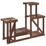 VidaXL Plantenstandaard 90x25x73,5 cm massief vurenhout