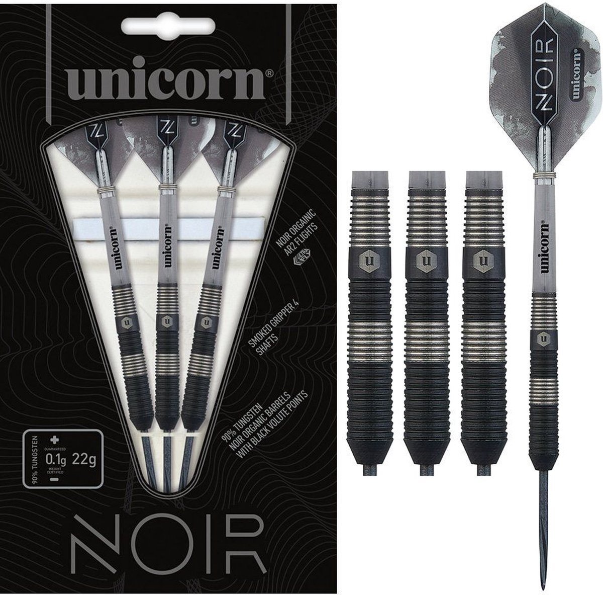 Unicorn Noir Shape 3 90% - Dartpijlen - 24 Gram