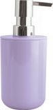 MSV Zeeppompje/dispenser Porto - PS kunststof - lila paars/zilver - 7 x 16 cm - 260 ml