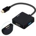 BENFEI 3-in-1 Mini DisplayPort naar HDMI DVI VGA Adapter