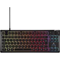 Corsair K55 Core TKL Gaming toetsenbord RGB – Tenkeyless, 8 RGB-zones, stille membraantoetsen, spatwaterdicht, multimedia-toetsen, 1000 Hz – Franse lay-out – zwart