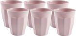 Plasticforte verres incassables Picardi - 6x pièces - plastique - rose clair - 250 ml