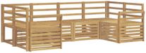 vidaXL - Buiten - bank - set - 6 - st - Wit - Massief - Acacia - Hout