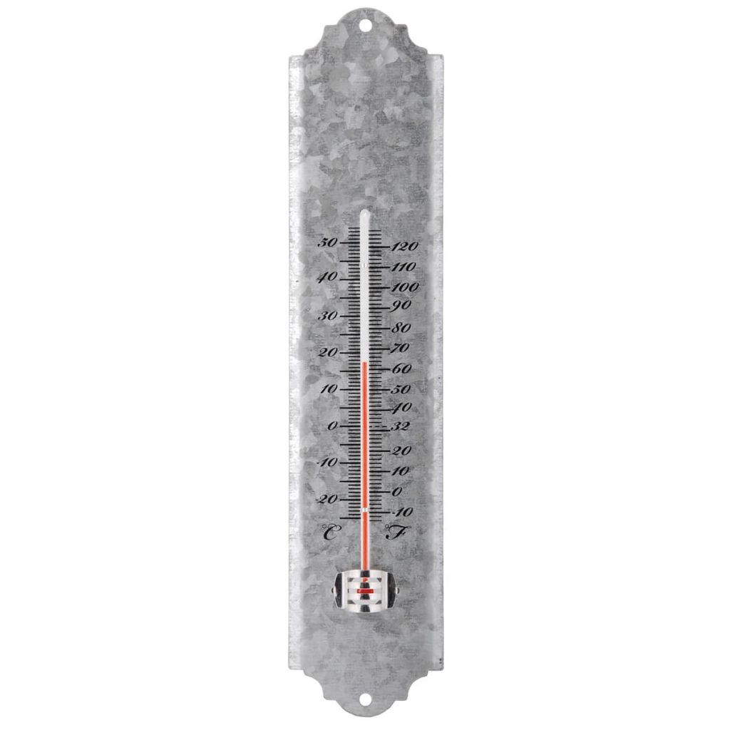 Esschert Design Thermometer 30 cm - Oud zink