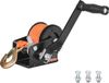 VEVOR Handlier met Een Hefvermogen van 272 kg, Handmatige Bediening met 6,1 m Polyester Band, Bootlier met Tweeweg Ratelhandslinger en Lasthaak, Gecoate Handlier voor Boten, Trailers en Vrachtwagens