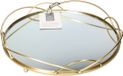 Home Deco Factory Dienblad van spiegelglas - Rond - Goudkleurig
