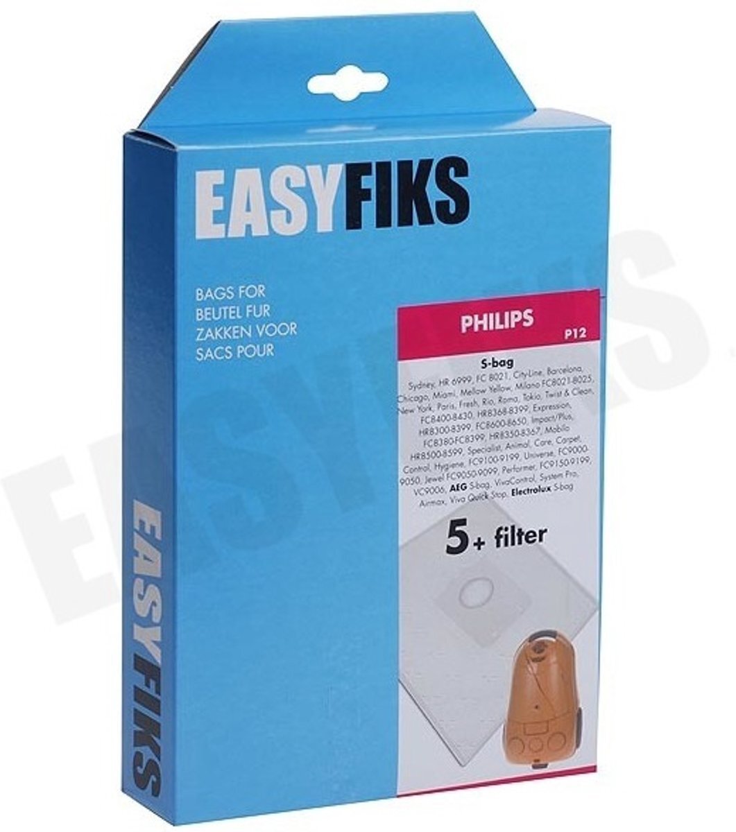 Easyfiks Stofzuigerzakken S-Bag 8 Stuks