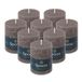 Spaas 8x Rustieke Pillarkaars 70/95 mm 35u, Donkergrijs