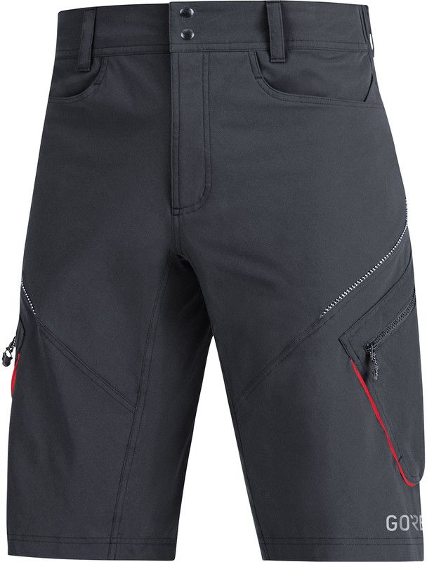 Gore Wear C3 Trail Shorts Heren - black/red