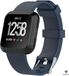 Strap-it silicone band - donkerblauw - Maat S - Geschikt voor Fitbit Versa & Fitbit Versa 2
