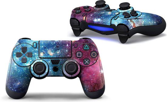 Ps4 controller Skin Galaxy Blauw Paars Playstation 4 controller skin Blue Purple