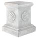 Design Toscano CL5194 Engelse rozet sculpturale tuin plint basis riser, groot 33 cm, polyresin, antieke steen