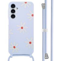imoshion Siliconen design hoesje met koord voor de Samsung Galaxy A16 - Lila Flower Distance
