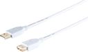 1x 1aTTack.de USB-A 2.0 verlengkabel, goud, wit, 1,8 m