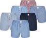Phil & Co 6-Pack Wijde Boxershorts Heren Geweven Katoen Classic Multipack 6-Pack - Maat M