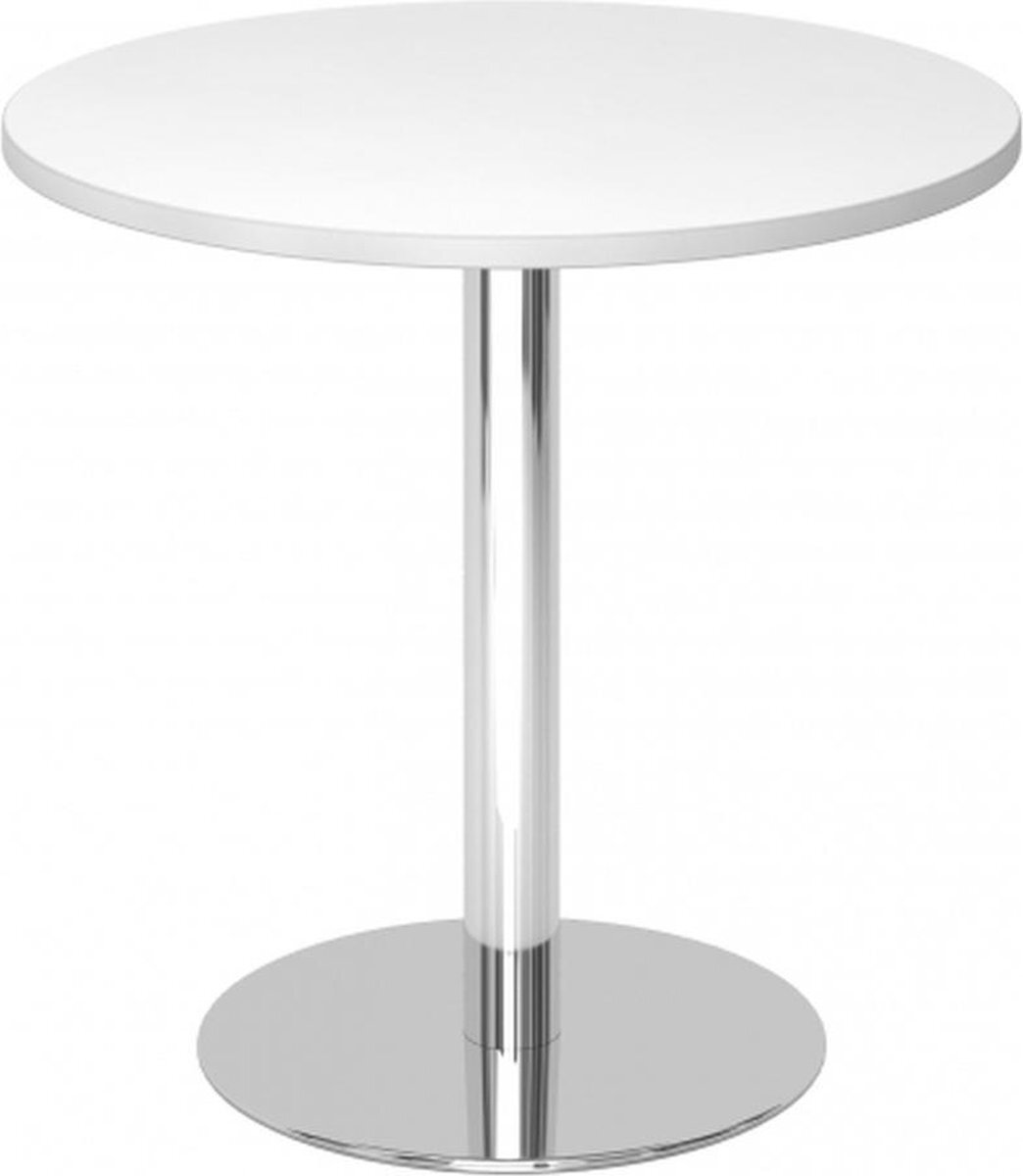 hjh OFFICE PRO Bistro F80R C - Systeem conferentietafel Wit / Chroom