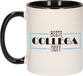Bellatio Decorations Mok cadeau pour collègue - meilleur collègue jamais - noir - céramique - 300 ml