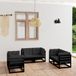 Prolenta Maison Exclusive - 6-delige loungeset voor de tuin met kussens, gemaakt van massief grenenhout