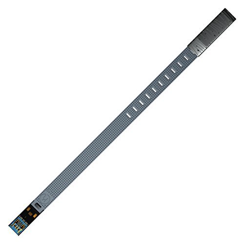 Keepo USB Armband met Satijn Plaque Plaque met een satijnen afwerking en druppelpatroon 32 GB Slate