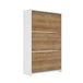 Homemania Schoenenkast, metaal en kunststof, eiken, wit, 72 x 25,5 x 112 cm