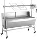 Merkloos / Sans marque Shanghai Sishun Technology Co., Ltd Rotisseriegrill met elektromotor, 38 W BBQ-spitrooster voor buiten koken, houtskoolgrill met een capaciteit van 132 lbs, verstelbare hoogteniveaus, roestvrijstalen ontwerp met wielen voor kamperen en buitengebruik