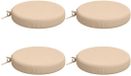 vidaXL - Coussin d'assise - SOEST - 4 pièces - 100% Polyester - Crème - Ø 40 x 7 cm