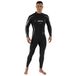 SEAC Feel-S Man UltraStretch wetsuit voor heren, 3 mm, met YKK-ritssluiting aan de achterkant, platte naden en versterkte kniebeschermers, duikpak, snorkelpak