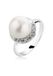 Nenalina Ring - 925 Zilver - Kristal - Parel - Wit - Maat 54