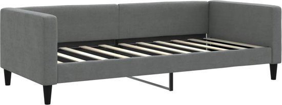 vidaXL Slaapbank Stof Donkergrijs 90x190 cm