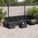 Maison Exclusive - Ensemble de meubles de jardin 8 pièces avec canapé et coussins, noir, en polyrotin