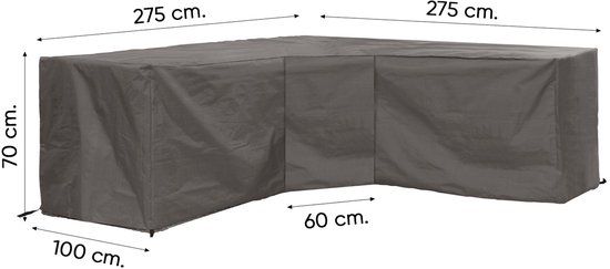 Winza Outdoor Covers - Loungesethoes Trapezium - 275x275x100cm - Antraciet