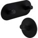 Gedotec ROUND Black Self-Adhesive Steel Coat Hook, Single Hook